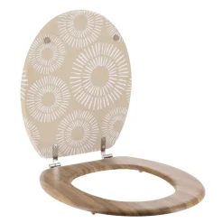 Abattant WC 18 pouces MDF Ethnic Spirals Beige