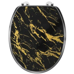 Abattant WC 18 pouces MDF effet marbre Aquamarbre Noir