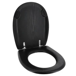 Abattant WC 18 pouces MDF Façon Bois Scandi Noir