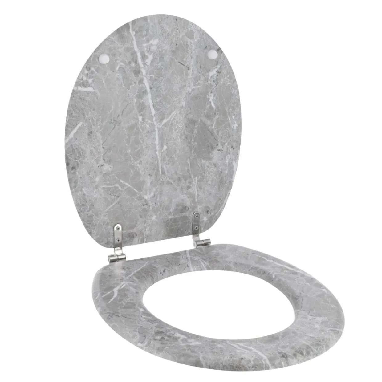 Abattant WC 18 pouces MDF Façon Marbre Gris
