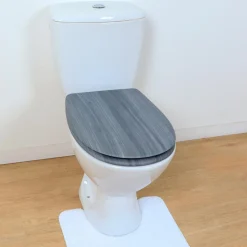 Abattant WC 18 pouces MDF Façon Lambris Gris