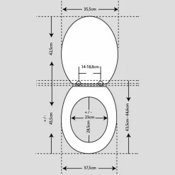 Abattant WC 18 pouces Timeless uni Taupe