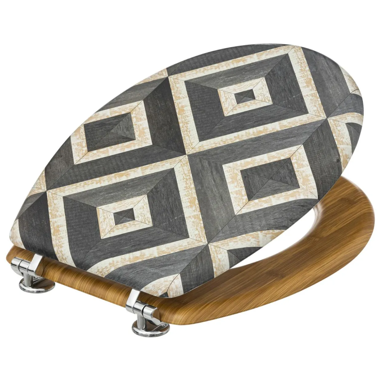 Abattant WC bois (36 x 42,5 cm) Canvas Gris