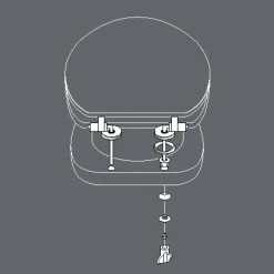 Abattant WC bois (37 x 46 cm) Ginkoblue Bleu