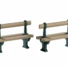 Accessoire Lemax Lot de 2 bancs en métal