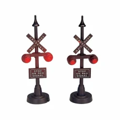 Accessoire Lemax Lot de 2 feux de chemin de fer à piles