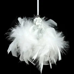 Ange à suspendre (H5,5 cm) Couronne Blanc