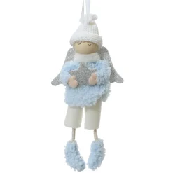 Ange à suspendre (H16 cm) Petit Garçon étoilé Bleu