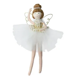 Ange de Noël à suspendre (H20 cm) Danseuse ballerine Dorée