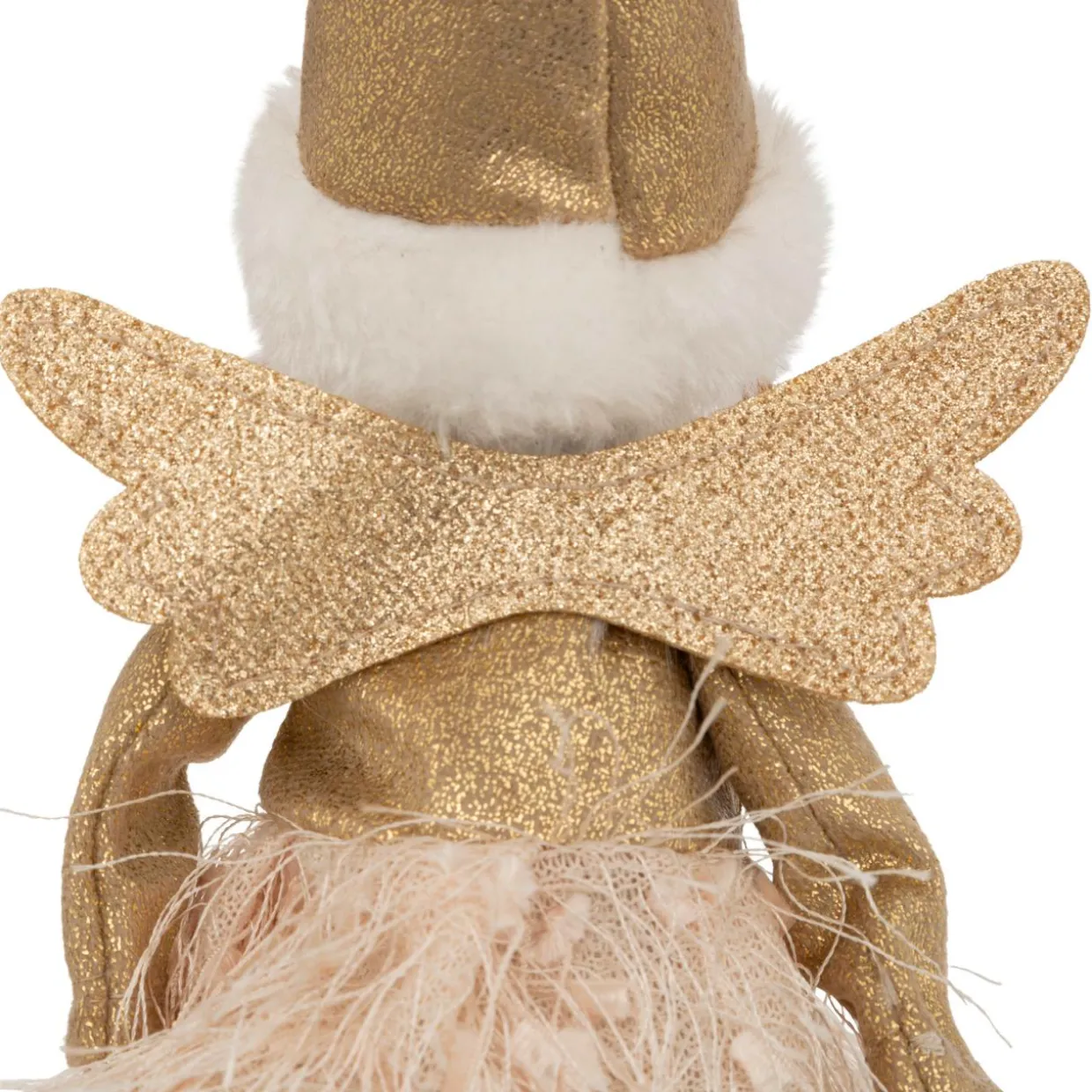 Ange de Noël lumineux à piles (H32 cm) Fée clair de lune dorée
