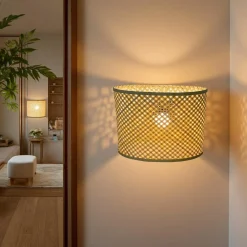 Applique murale en bambou (H34 cm) Cadiz Naturel