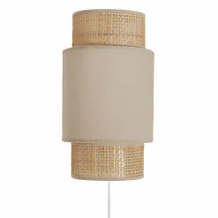 Applique murale en rotin (H33 cm) Luz Beige
