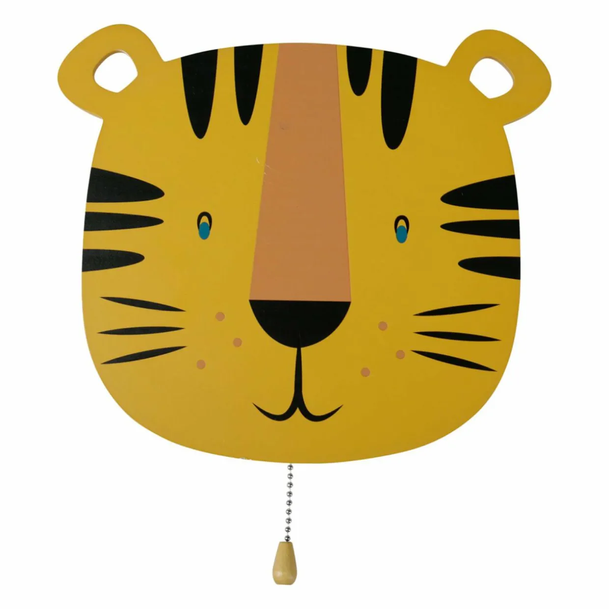Applique murale enfant bois (25 x 24 cm) Tigre Orange