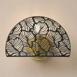 Applique murale métal (24 x 15,5 cm) Calathea Noire