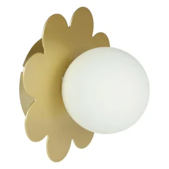 Applique murale métal (D15 cm) Nacre Dorée