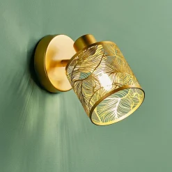 Applique murale métal (H10 cm) Calathea Dorée