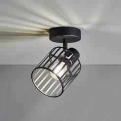 Applique murale métal industriel (H14 cm) Alma Noir