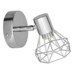 Applique murale orientable métal (13 x 13,5 cm) Diamond Argent