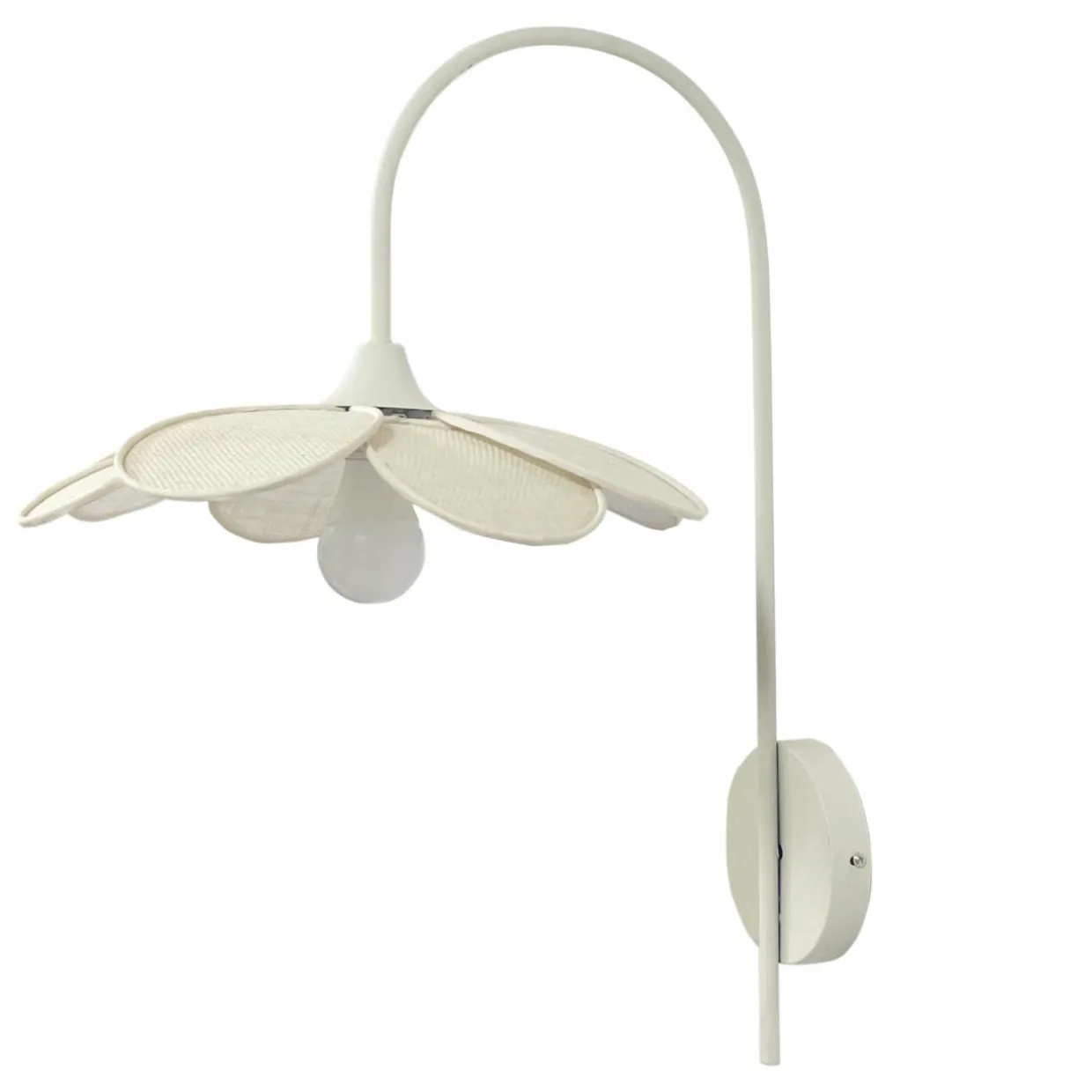 Applique murale pétale en tissu (H62 cm) Alava Beige