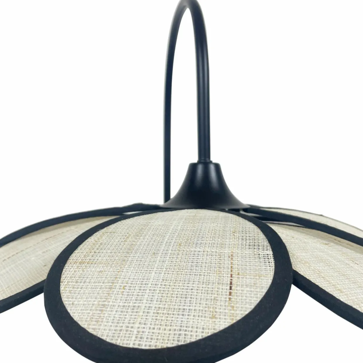 Applique murale pétale en tissu (H62 cm) Alava Noir