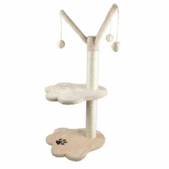 Arbre à chat avec jouet Ecru