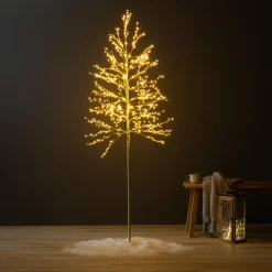Arbre lumineux 720 LED (H180 cm) Holly Platane Blanc et blanc chaud