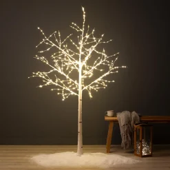 Arbre lumineux 600 LED (H180 cm) Bouleau Lucidum Blanc chaud