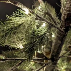 Arbre lumineux 72 LED (H150 cm) Sapin Alpin Vert enneigé et blanc chaud