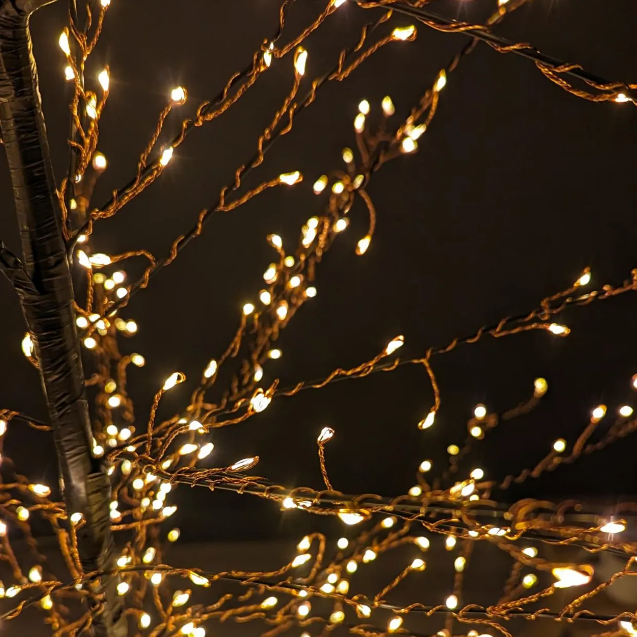 Arbre lumineux 1755 LED (H175 cm) Christmas Luxe Noir et blanc chaud