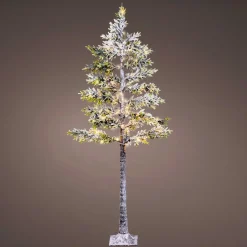 Arbre lumineux 96 LED (H180 cm) Épicéa branches givrées Blanc chaud