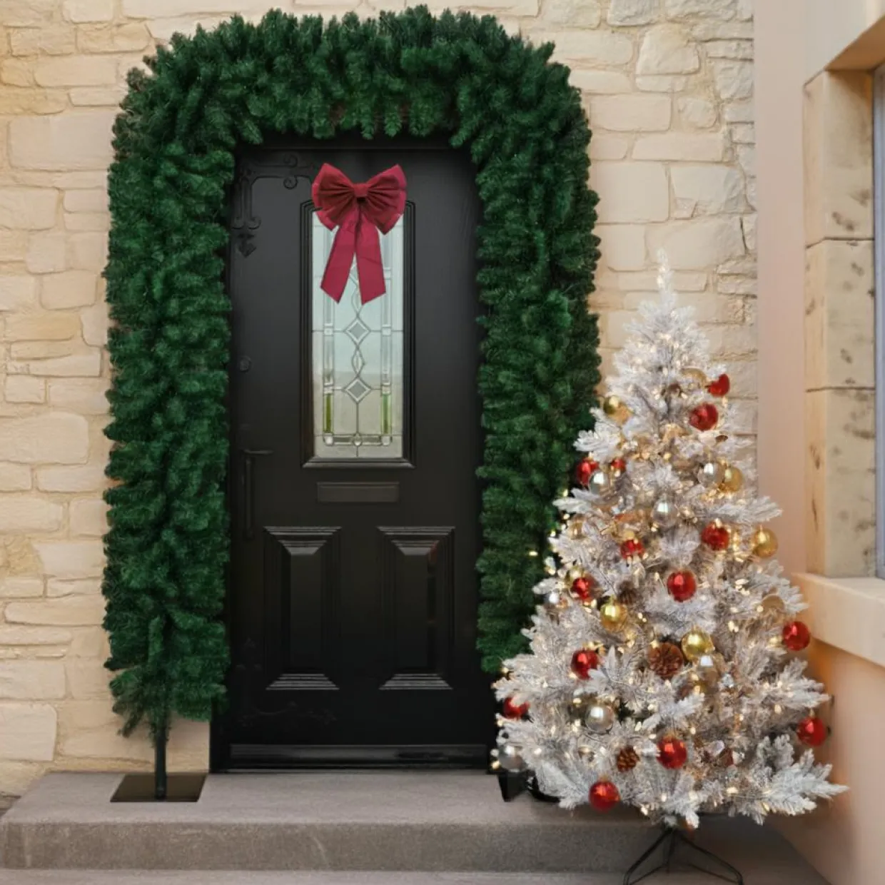 Arche décorative Géante (185 x H240 cm) Branches de sapins