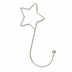 Attache-boule en lot de 12 Etoile Argent