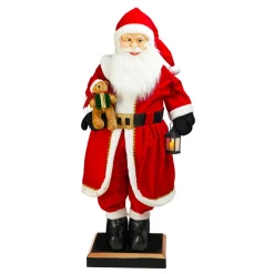 Automate Géant musical et lumineux (H200 cm) Papa Noël et ourson