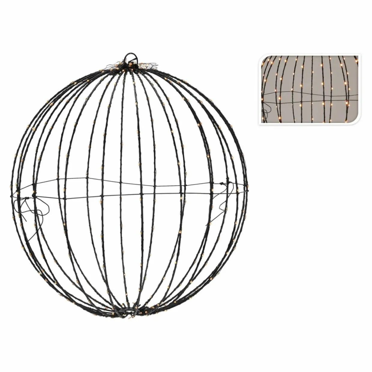 Ballon de Noël lumineux 320 LED (D50 cm) Blanc chaud