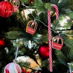 Baton de sucre d'orge à suspendre (H30 cm) Géant Rouge