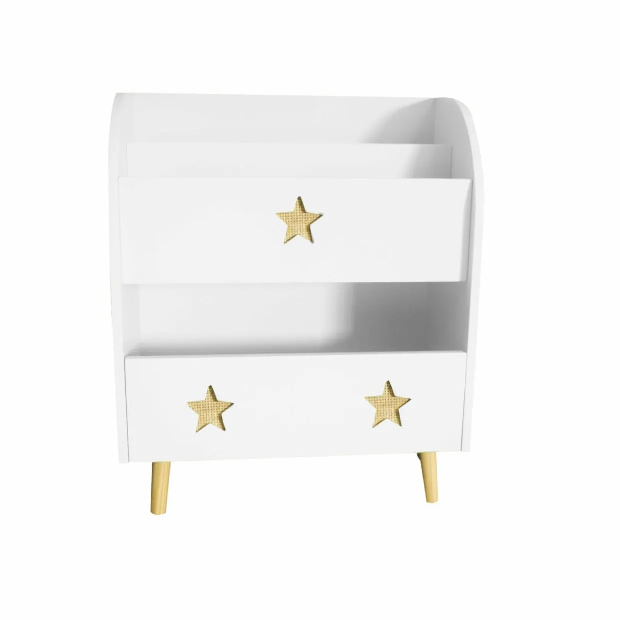 Bibliothèque enfant bois (H72 cm) Stars Blanche