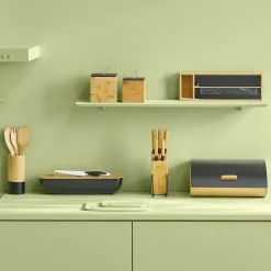 Bloc de 5 couteaux bambou Naturel