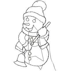 Bonhomme de neige 326 LED (H90 cm) Néon effet flash Multicolore