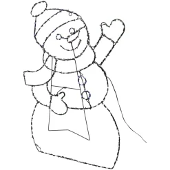 Bonhomme de neige 246 LED (H79 cm) Néon effet flash Multicolore