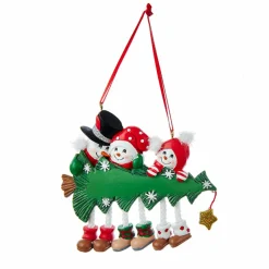 Bonhomme de neige à suspendre (H10 cm) Famille Multicolore