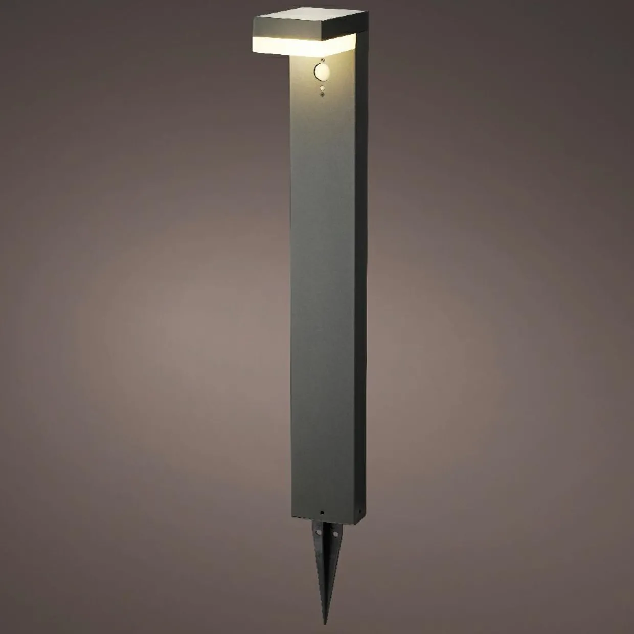 Borne de jardin solaire 600 lumens (H70 cm) Elite Gris anthracite