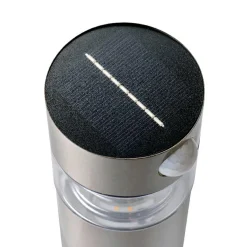 Borne de jardin solaire 150 lumens (H30 cm) Premium Argent