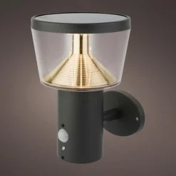 Borne de jardin solaire murale 600 lumens (H23 cm) Orion lux Gris anthracite