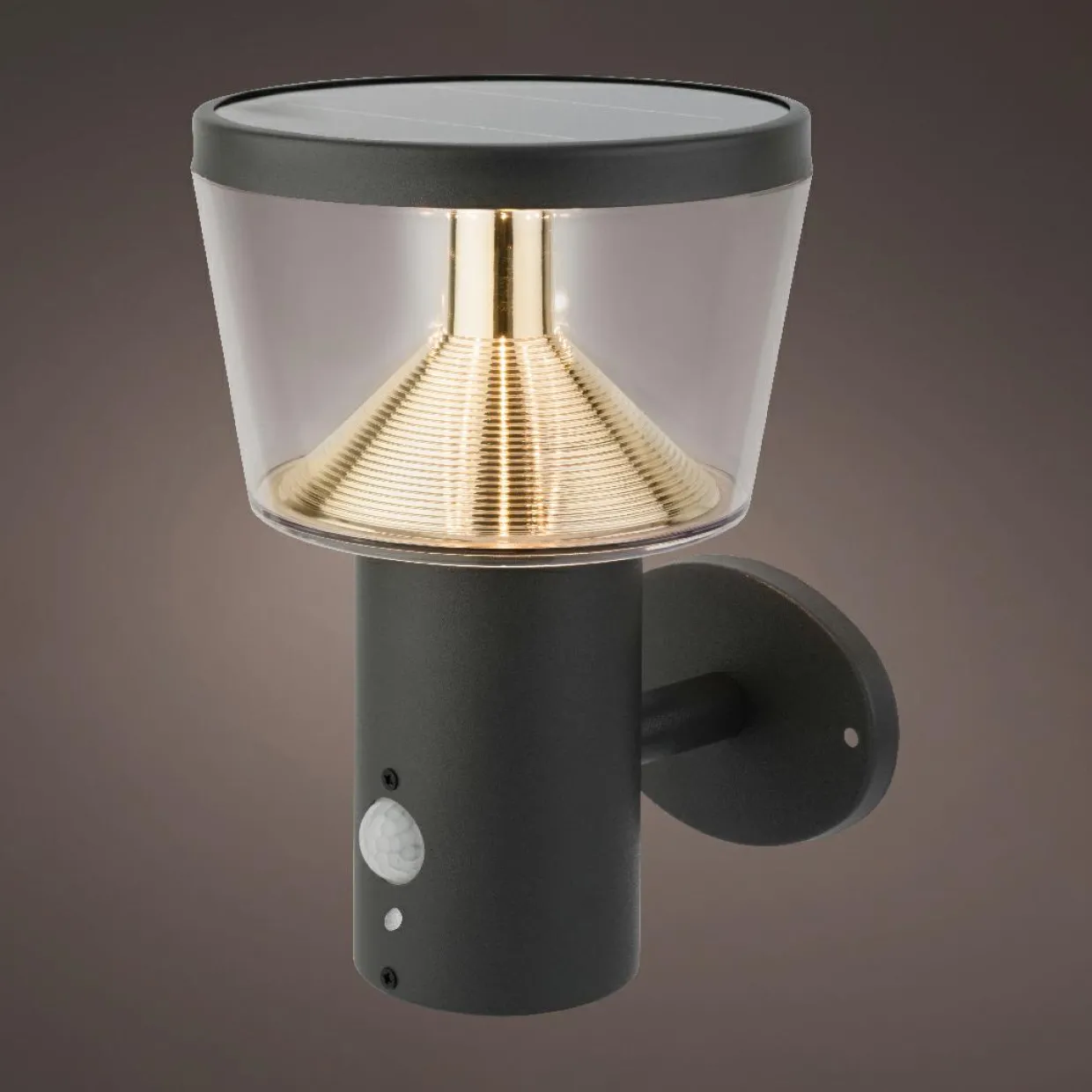 Borne de jardin solaire murale 600 lumens (H23 cm) Orion lux Gris anthracite