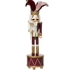 Boîte à musique (H30 cm) Casse-noisette Arlequin Lie de vin