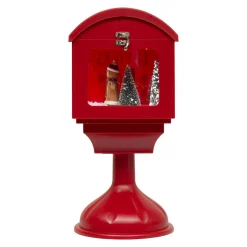 Boîte aux lettres lumineuse à piles LED (H41 cm) Bonhomme de neige Rouge