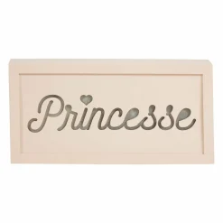 Boîte bois lumineuse (30 x 15 cm) Princesse Rose