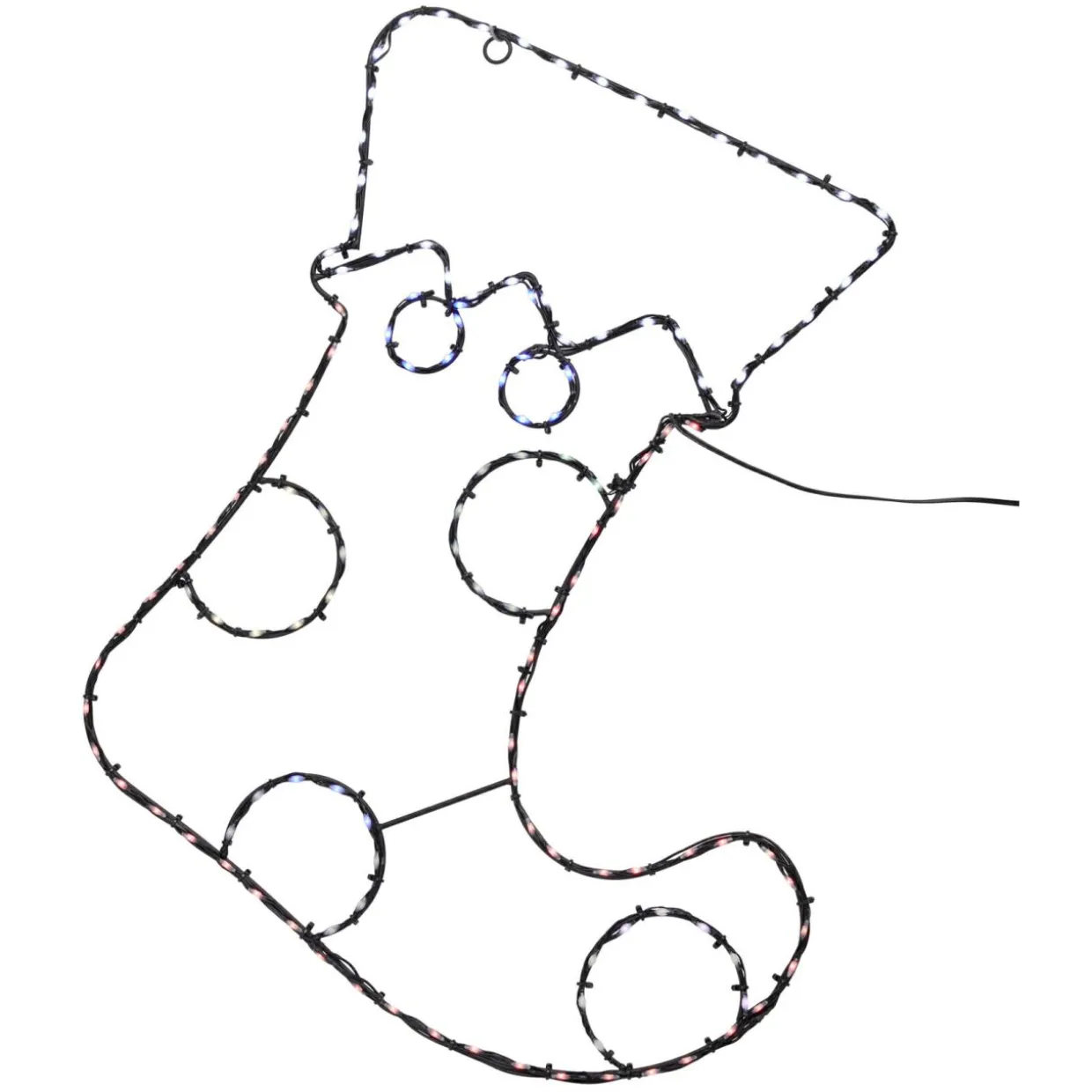 Botte du Père Noël 134 LED (H52 cm) Néon effet flash Multicolore