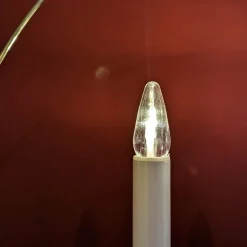 Bougeoir lumineux à piles 4 LED (H40 cm) Cercle Blanc chaud