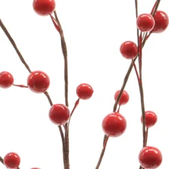 Branche décorative Noël (55 cm) Baies d'Hermione Rouge